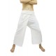 Fisherman Pants - White Cotton